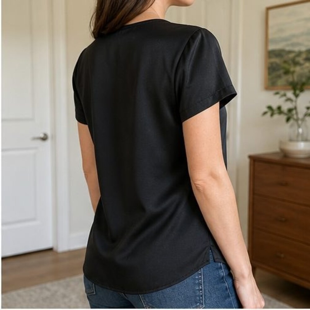 Black Ruffle Blouse - Picture 3 of 6